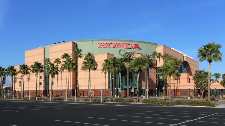 With 18,000 seats, the now 30-year-old Honda Center has been home to the Anaheim Ducks hockey team and hosted concerts by Gwen Stefani and others.