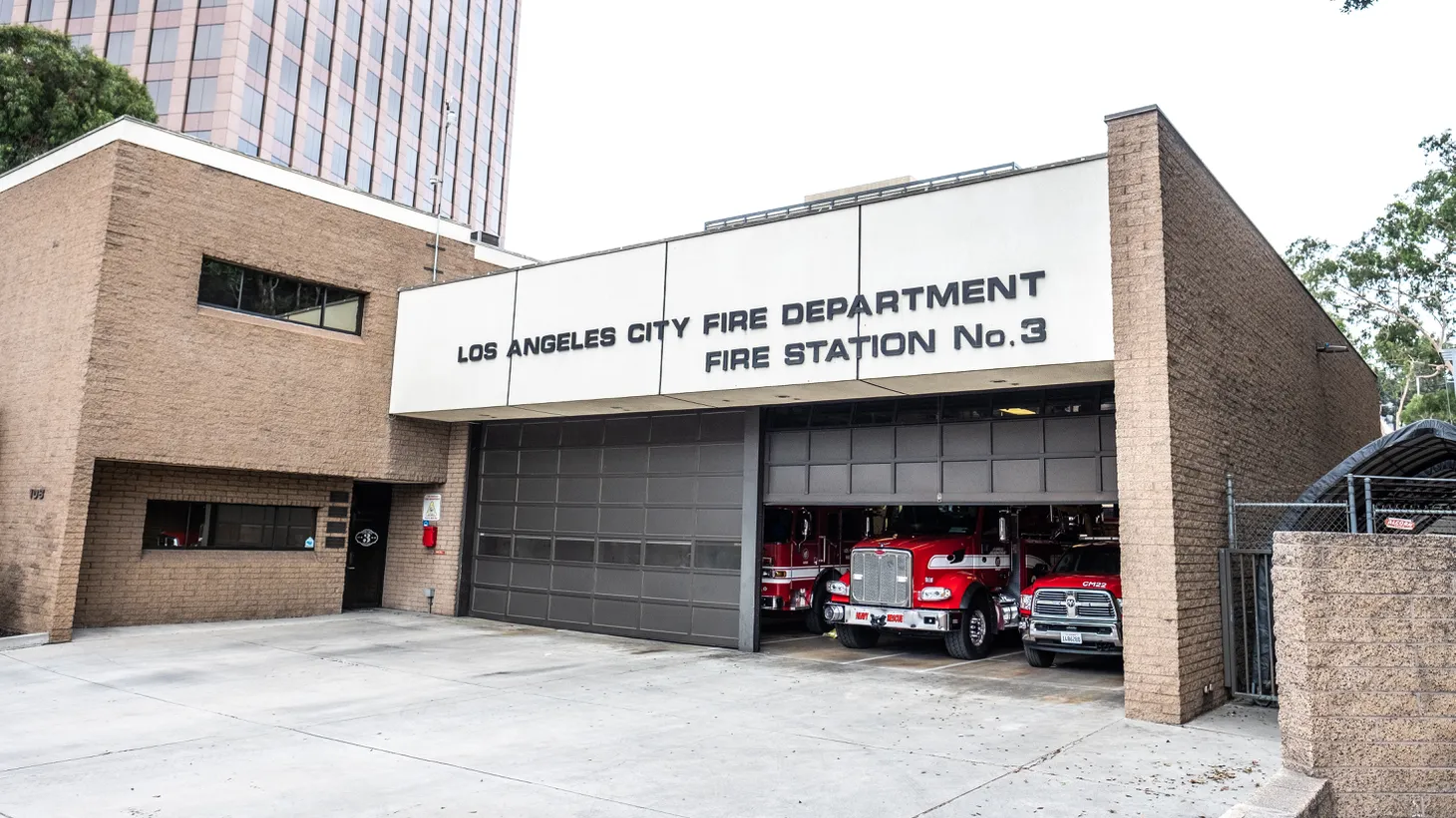A Los Angeles Fire Department station is seen in downtown LA. If confirmed by the City Council, Kristin Crowley will be the 19th fire chief and the first woman to ever lead the LAFD.