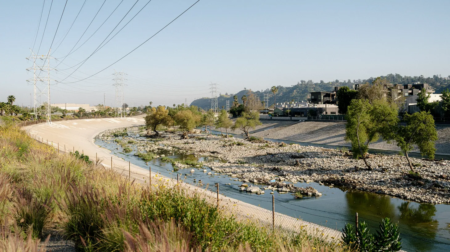The LA River flows near the Bowtie Parcel.
