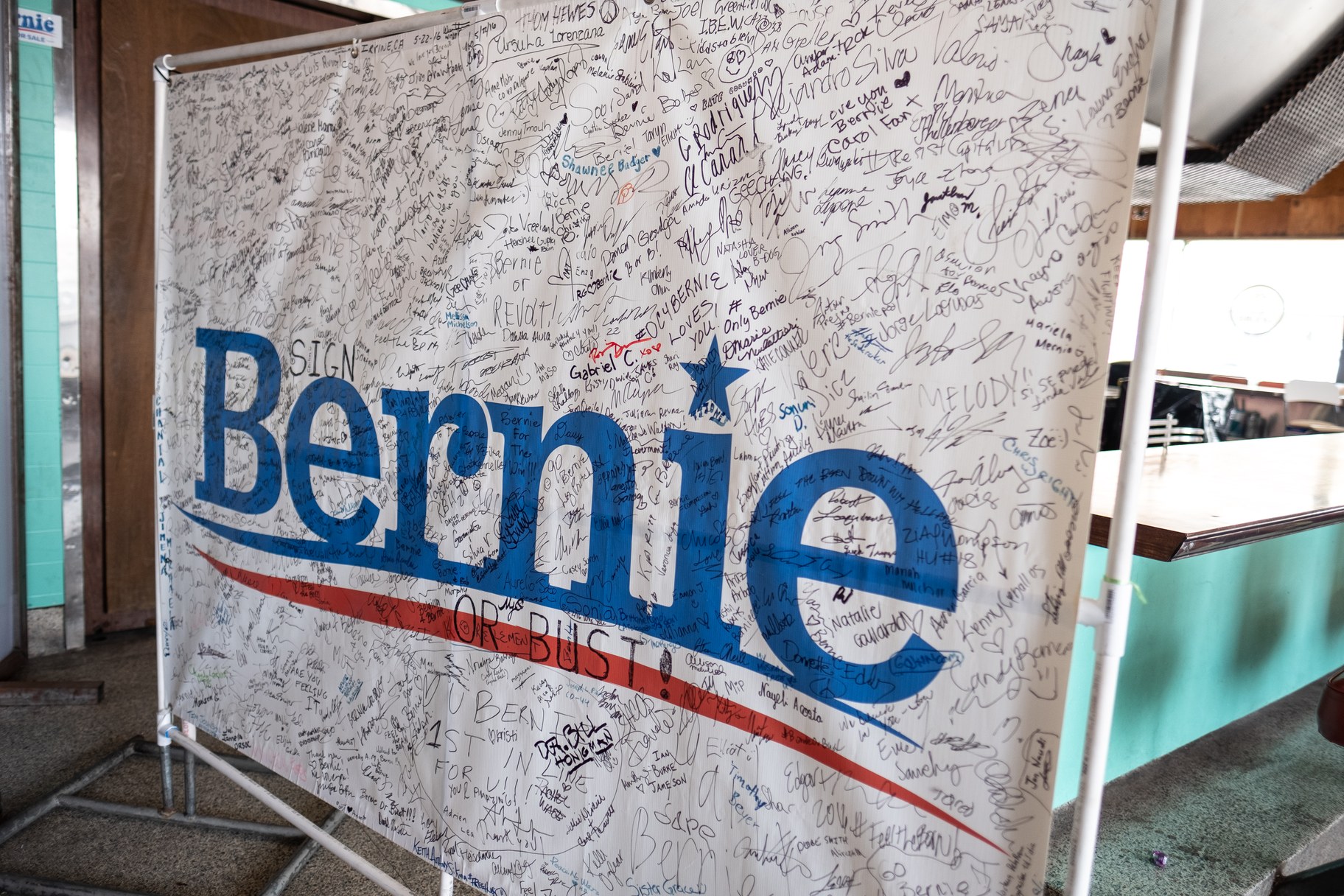 Johnnie’s became a phone banking center for Bernie Sanders’ 2016 campaign. Hundreds of volunteers piled into the old vinyl booths to make calls asking voters to support the Vermont senator’s bid for the Democratic nomination