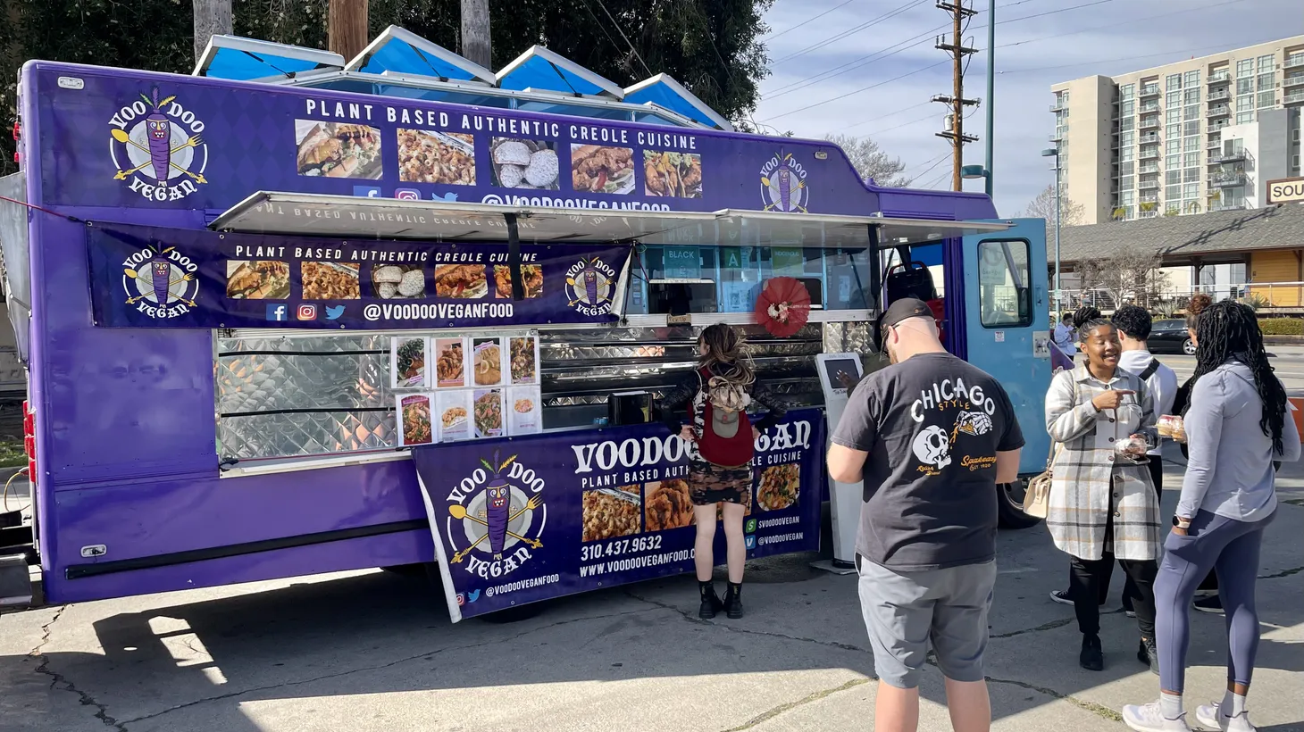 Voodoo Vegan is one of many vendors at a weekly vegan pop-up market in North Hollywood who are redefining plant-based food in LA.