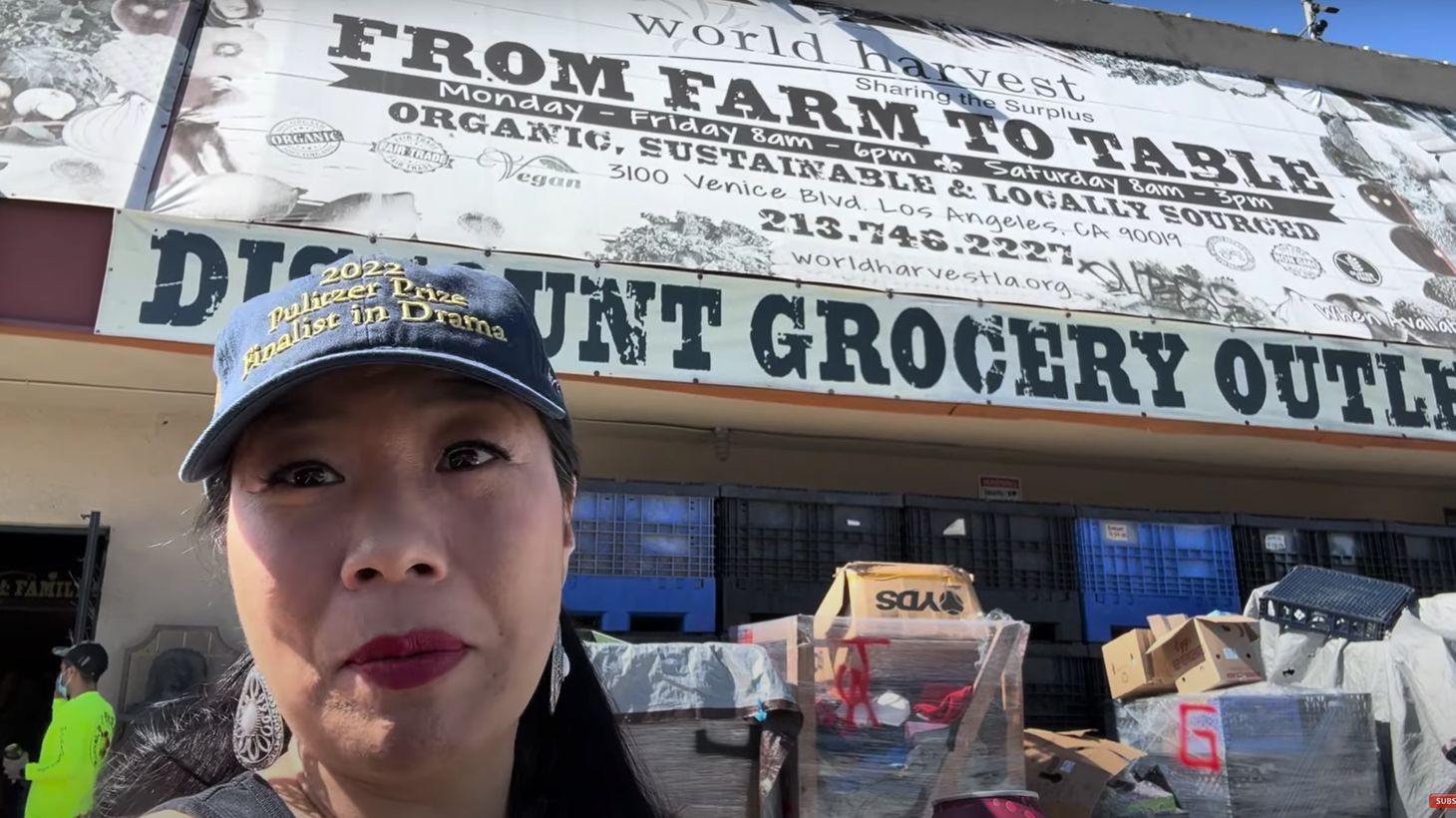 Kristina Wong and World Harvest Food Bank Founder Glen Curado are offering free groceries and more to union members who are on strike.