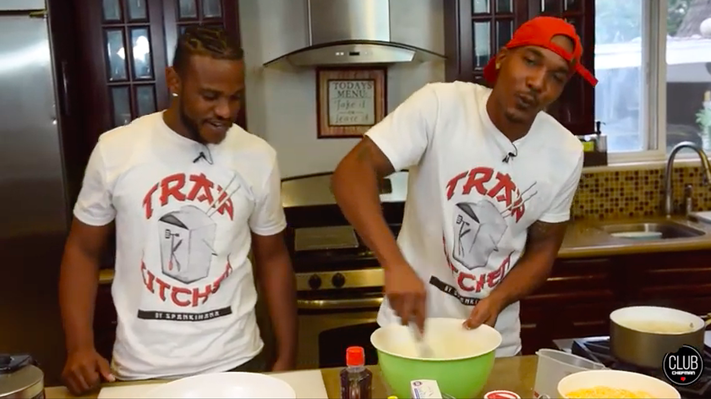 Malachi “Spank” Jenkins  and  Roberto “News” Smith, the men behind Trap Kitchen, are known for making soul food like mac and cheese and chicken and waffles.