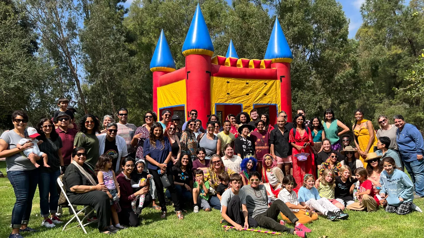More than 80 people gathered in Griffith Park for Satrang Family Day, a celebration and safe space for South Asian and queer families.