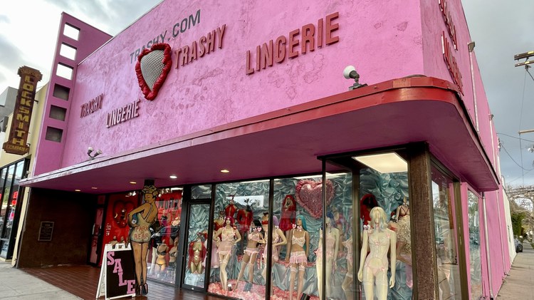 Trashy Lingerie, the hot pink store on La Cienega, has made costumes for the likes of Madonna and Reese Witherspoon. Valentine’s Day is their busiest day of the year.