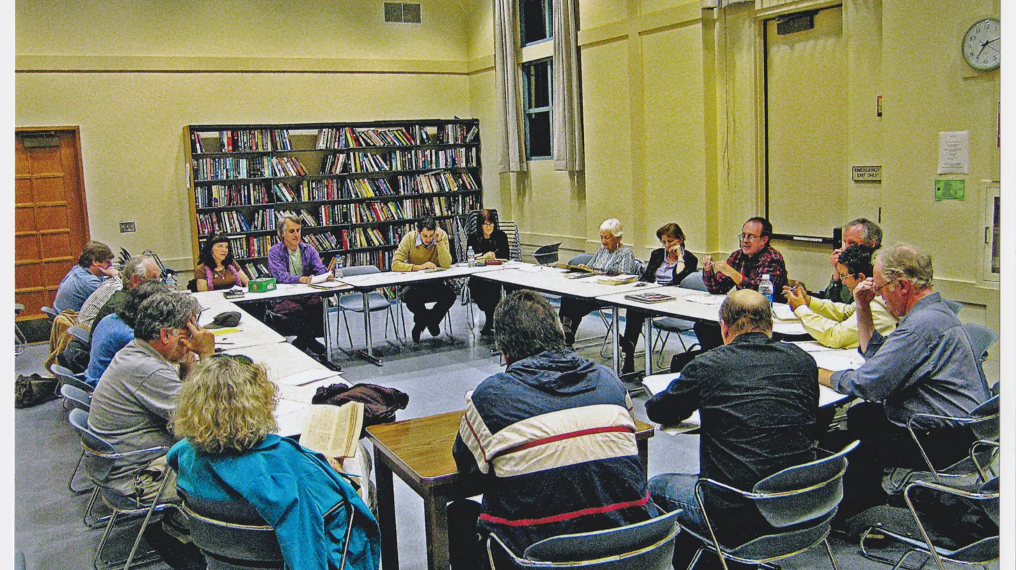 The “Finnegans Wake” reading club is pictured at a 2008 meeting. The club started at the Venice Public Library in 1995 and just finished the book this month.