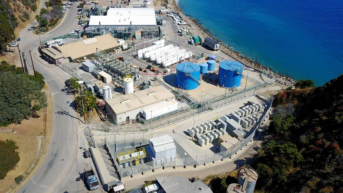 The desalination plants on Catalina Island produce 40% of the island’s drinking water.