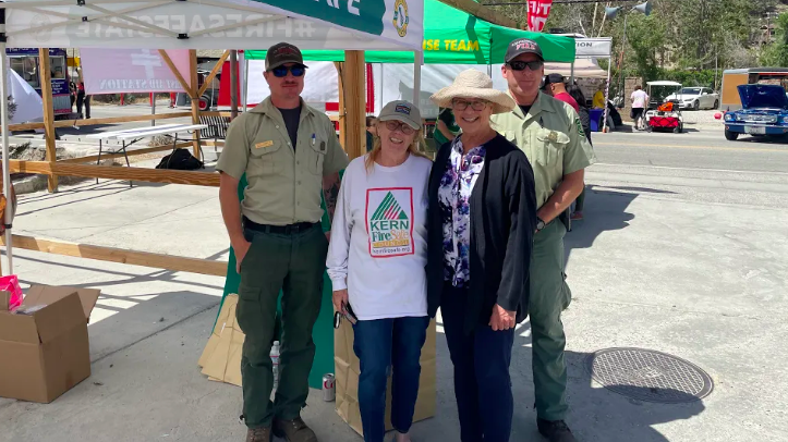 “Fire insurance has dropped us like, I don't want to say hot potatoes, but they just left us high and dry. It's hard to get a mortgage or anything up here if you can't get fire insurance,” says Kern County Fire Safe Council Secretary Kathleen Weinstein, second from left.