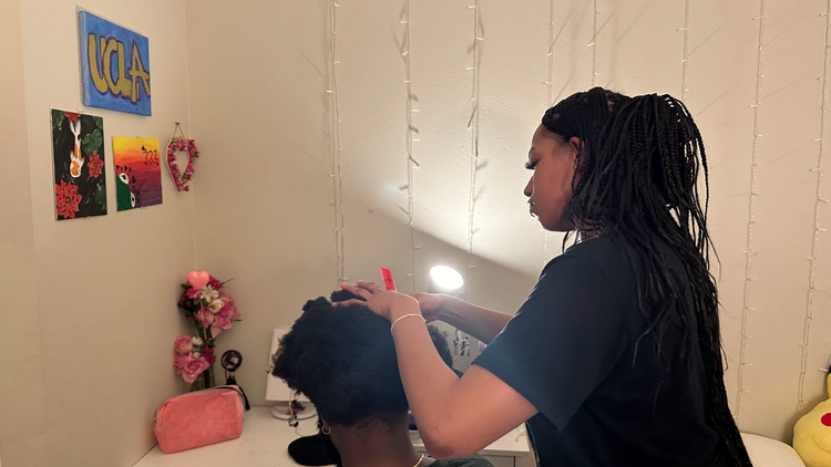 Inaccessibility of professional hair care is leading Black college students at predominantly non-Black schools to provide discounted services from their dorms.