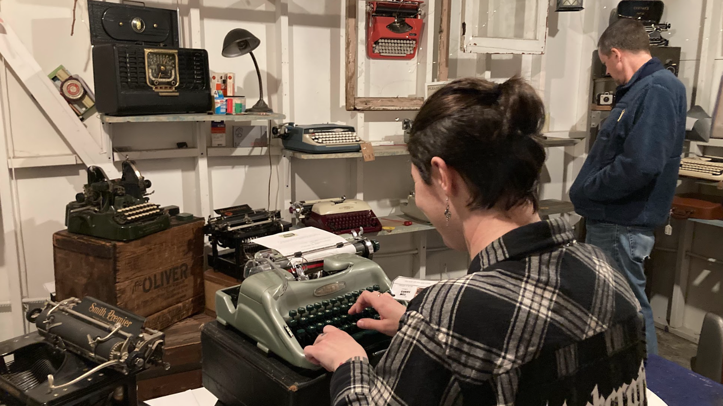 Typewriter Connection rings in at 400 square feet but holds dozens of typewriters.