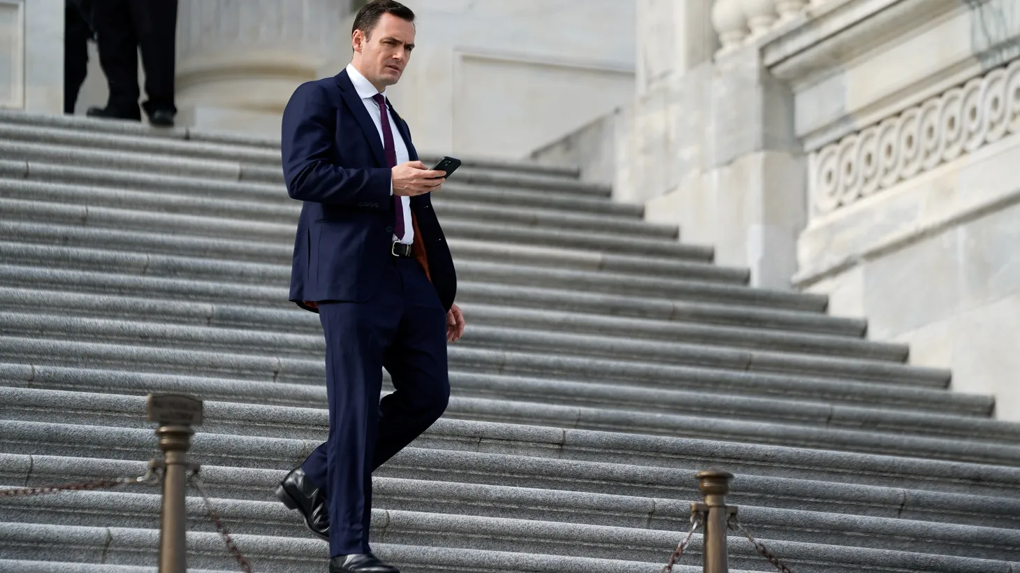 U.S. Representative Mike Gallagher (R-WI) leaves the Capitol after a series of votes, in Washington, U.S., November 15, 2023.