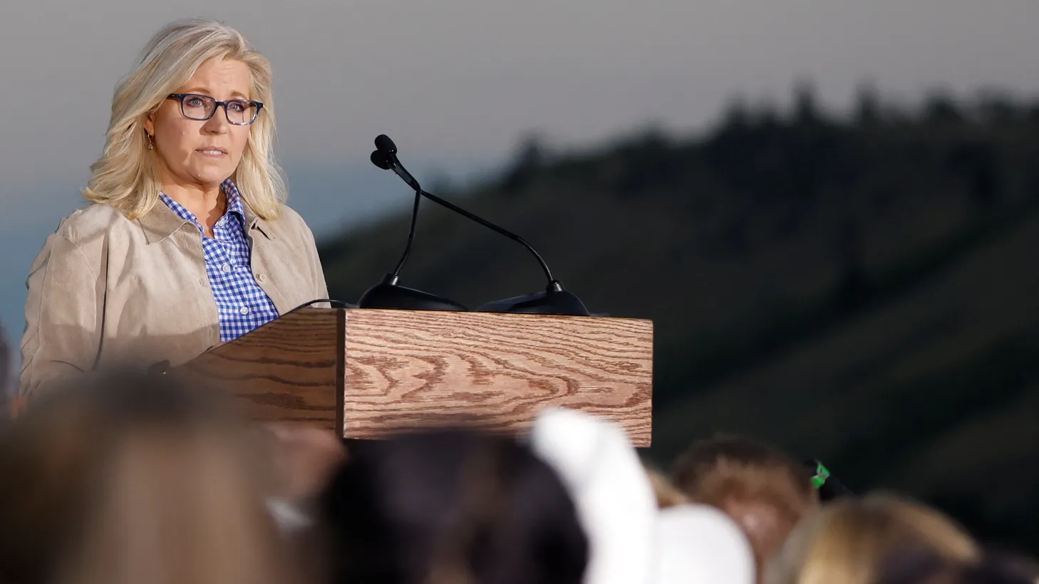 Republican candidate U.S. Representative Liz Cheney speaks during her primary election night party in Jackson, Wyoming, U.S. August 16, 2022.