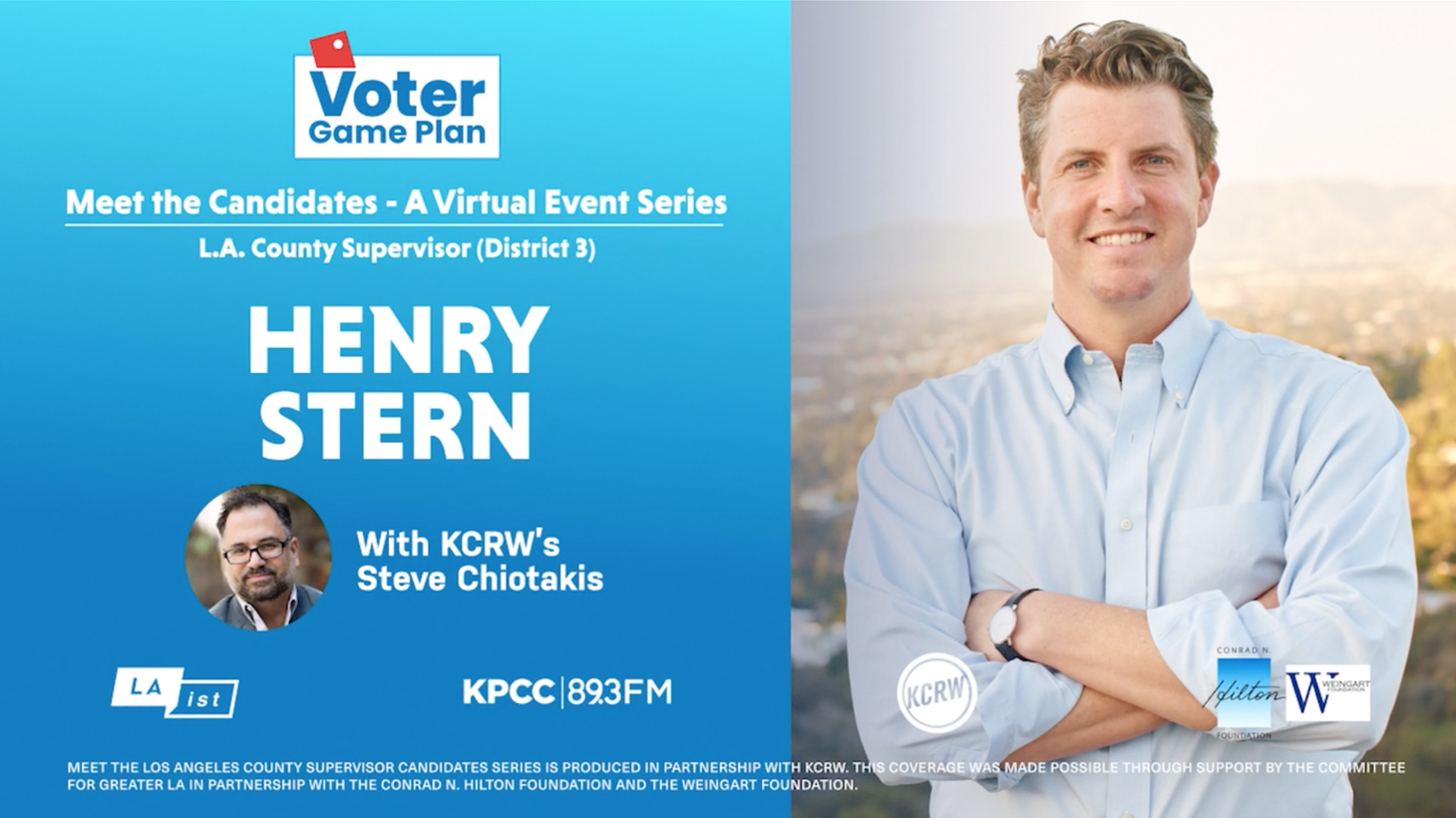 Henry Stern, one of three leading candidates seeking to represent the 3rd District of the LA County Board of Supervisors, speaks with KCRW and KPCC/LAist.