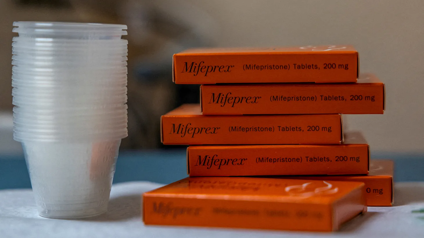Boxes of mifepristone, the first pill given in a medical abortion, are prepared for patients at Women's Reproductive Clinic of New Mexico in Santa Teresa, U.S., January 13, 2023.