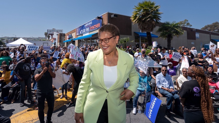 “Democrats in LA are upset about Roe v. Wade. They're upset about the Supreme Court. And Karen Bass and her supporters are really capitalizing on that,” says reporter David Zahniser.