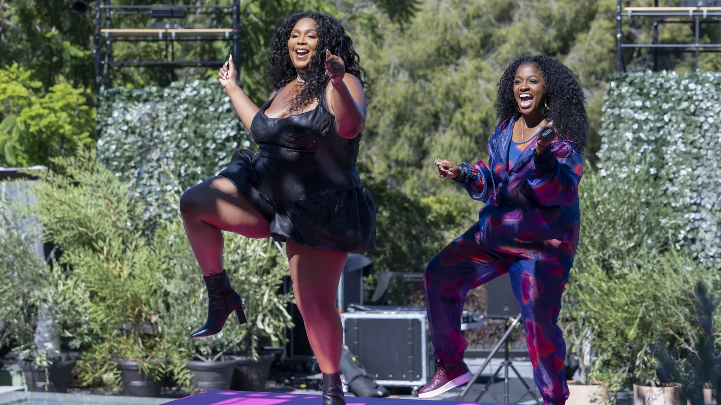 Lizzo and choreographer Tanisha Scott appear in “Lizzo's Watch Out for the Big Grrrls.”