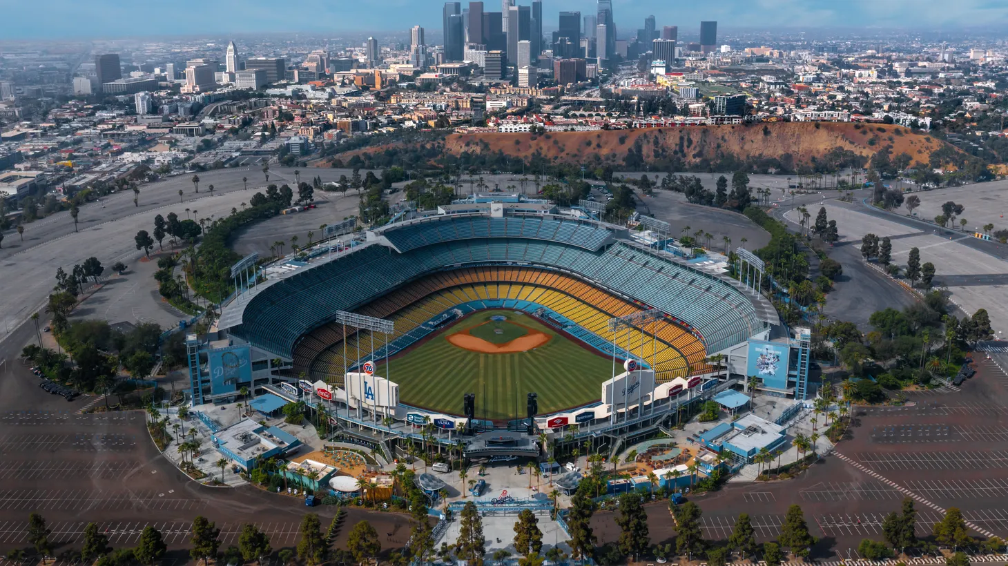 Dodger Stadium will host the All-Star game next week, but stadium employees are threatening to strike. Photo by Shutterstock.