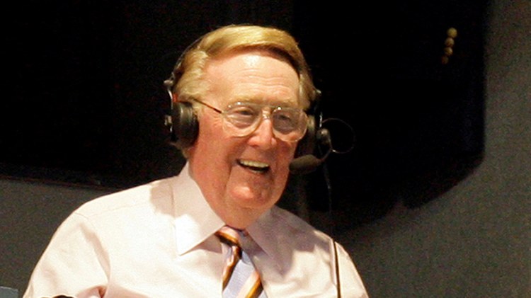 Dodgers broadcaster Vin Scully died Tuesday at age 94. He spent 67 years as the voice of baseball for the Los Angeles team.