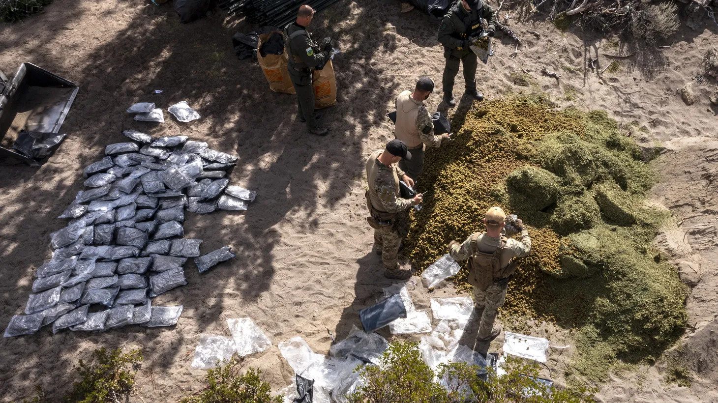 Law enforcement officers raid an illegal cannabis farm in Siskiyou County’s Mount Shasta Vista. They found hundreds of pounds of processed and unprocessed cannabis.