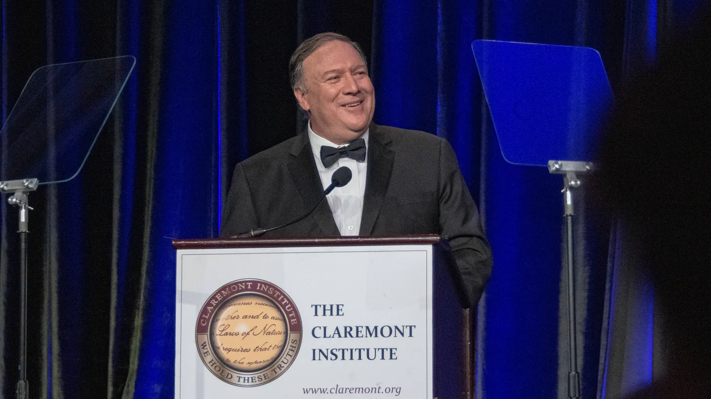 U.S. Secretary of State Michael R. Pompeo delivers remarks at The Claremont Institute’s 40th Anniversary Gala in Beverly Hills, California, on May 11, 2019.
