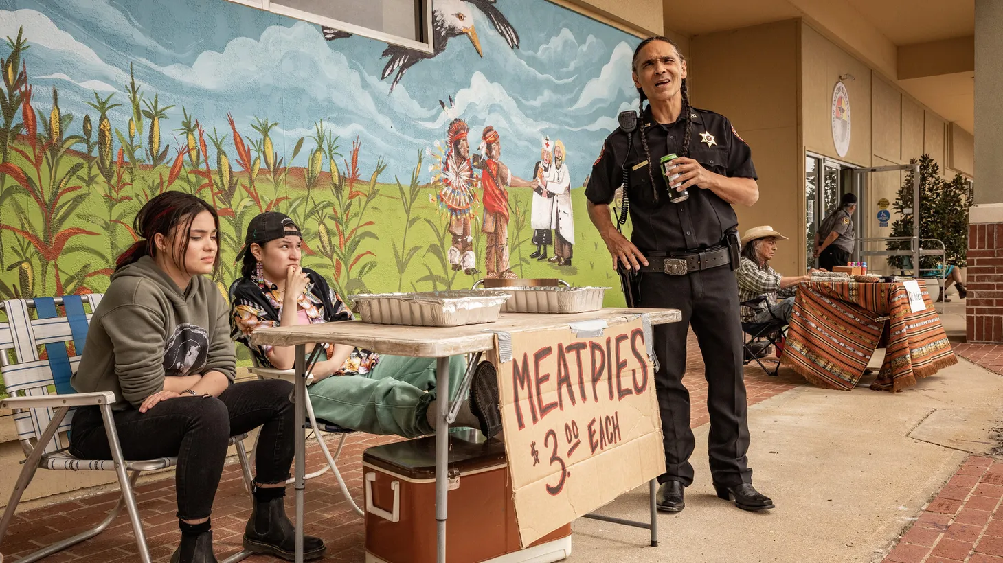 Devery Jacobs, Paulina Alexis and Zahn McClarnon star in “Reservation Dogs.”