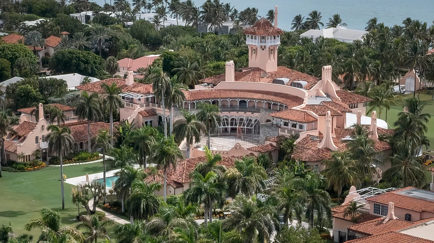 President Donald Trump's Mar-a-Lago estate is seen on August 26, 2022, in Palm Beach, Florida.