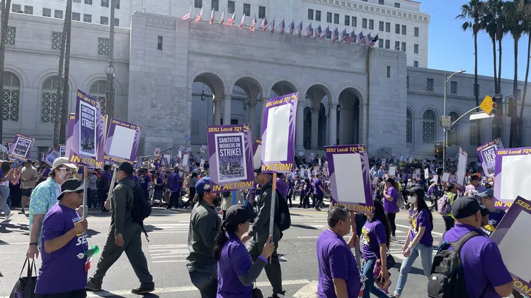 Mayor Karen Bass has stayed neutral in this year’s Hollywood and LAUSD strikes. Now she’s involved in union negotiations with local government workers.