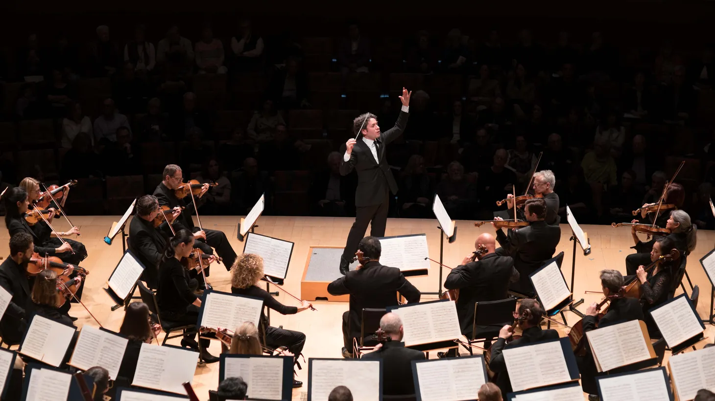 Gustavo Dudamel (center) will conduct "Fidelio," Beethoven’s only opera, in a first-time collaboration between the LA Phil and Deaf West Theatre. Deaf and hearing actors will interpret the music.