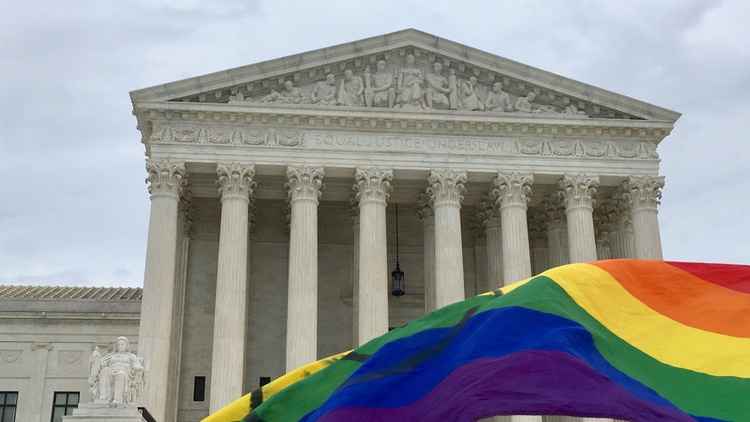 The Supreme Court today heard arguments in a case involving a Colorado web designer who doesn't want to work with same-sex couples.