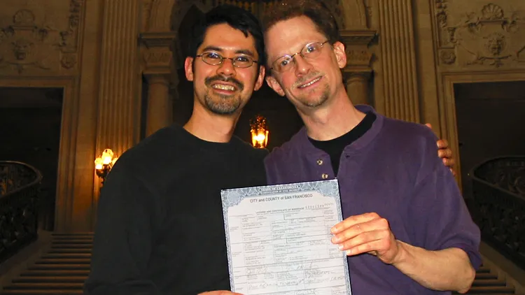 San Francisco made history when it began issuing marriage licenses to same-sex couples 20 years ago. KCRW hears from one of the first 10 couples to get married that day.