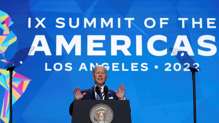 As President Biden attends the Summit of the Americas in LA, a caravan of of thousands of Central and South American migrants is heading to the U.S.-Mexico border.