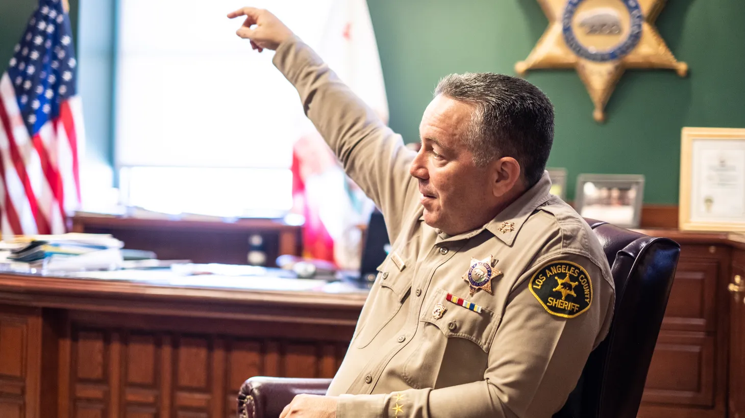 LA County Sheriff Alex Villanueva is dominating conversations surrounding the sheriff’s race by maximizing his name recognition.
