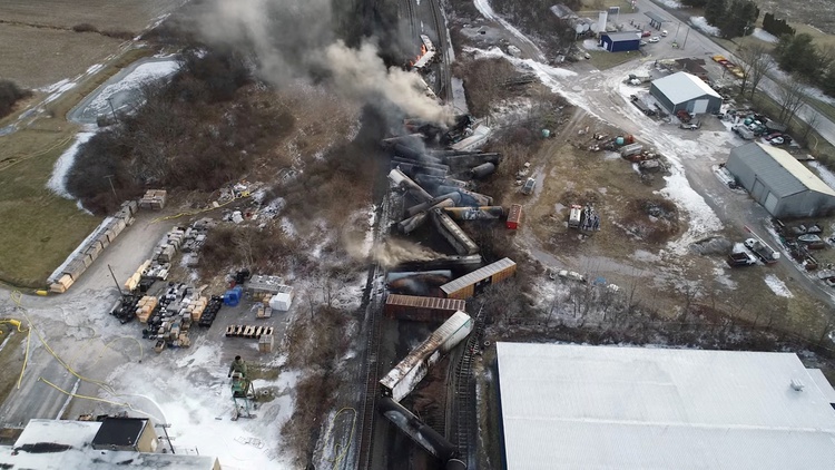 East Palestine, Ohio, is still reeling after a freight train — that was carrying hazardous materials — got derailed.