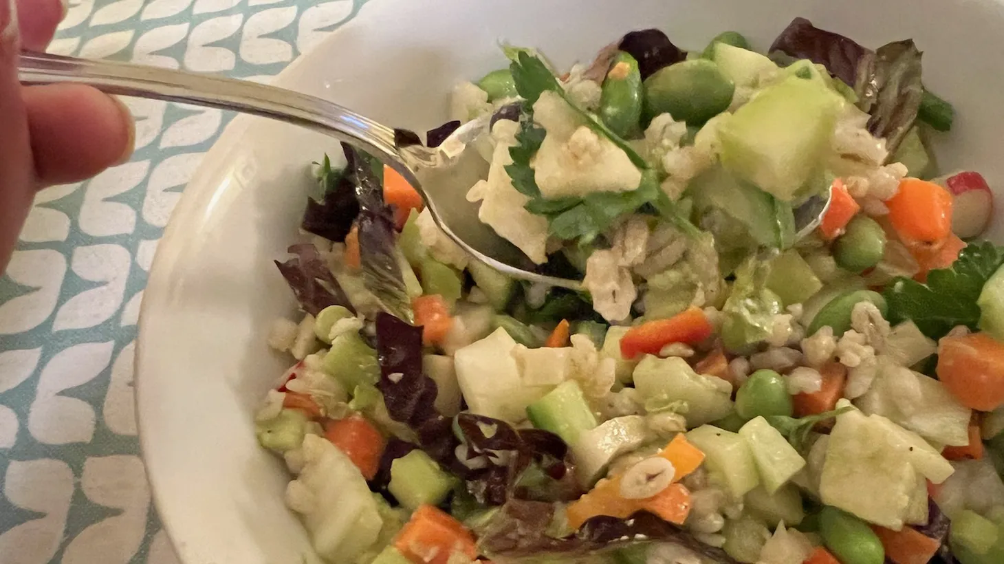 Try a chopped salad filled with textures and flavors you can eat with a spoon.