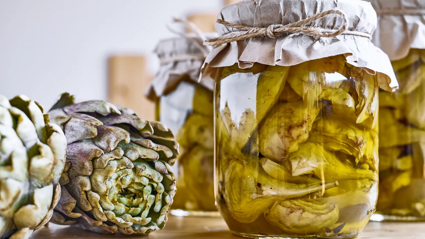 Marinated artichokes in the jar are a convenient cooking ingredient.