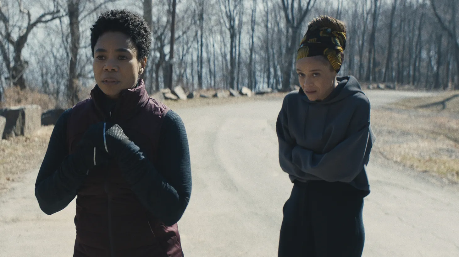 In “Master,” Regina Hall (L) and Amber Gray (R) are two Black faculty members who are pitted against one another during the tenure process.