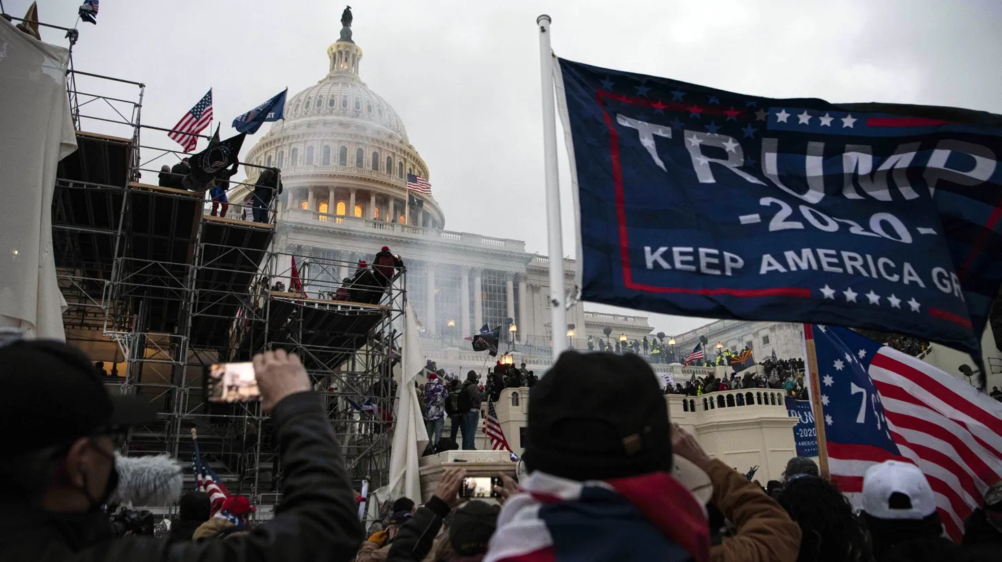 A scene from Capitol Hill, after protesters stormed the U.S. Capitol Building while Congress met to certify electoral votes confirming Joe Biden as president in Washington, D.C. on Jan. 6, 2021.