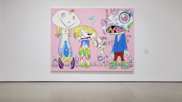 “ Stepping on the Tail of a Rainbow ” is Takashi Murakami's first solo exhibit at The Broad.