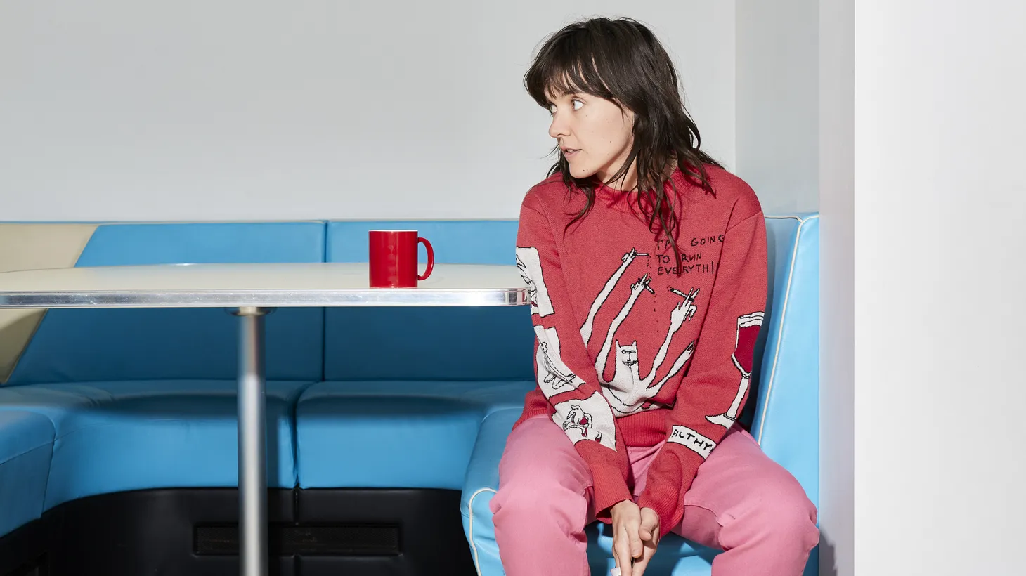 “A lot of the film is hard for me to watch actually, because I can hear how sad I sound. But it’s also nice to reflect on those moments,” Courtney Barnett says about her new film “Anonymous Club.”