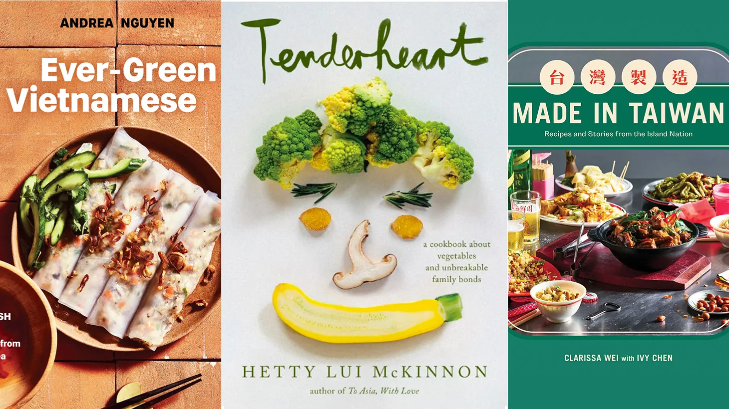 Consider “Ever-Green Vietnamese: Super-Fresh Recipes, Starring Plants from Land and Sea,” “Made in Taiwan: Recipes and Stories from the Island Nation,” and “Tenderheart: A Cookbook About Vegetables and Unbreakable Family Bonds” for APPI Heritage Month.