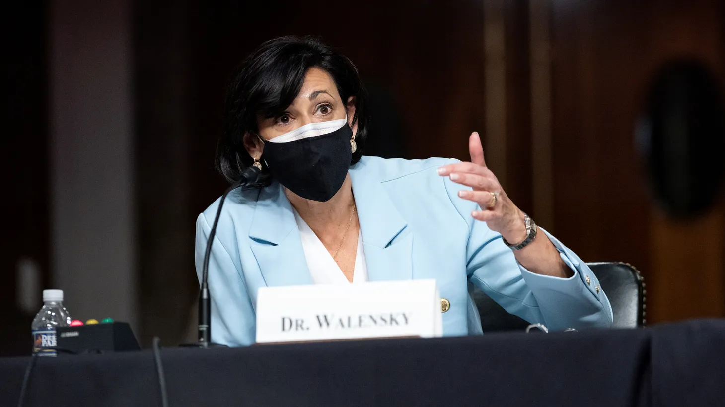 Dr. Rochelle Walensky, director of the Centers for Disease Control and Prevention, answers questions during a Senate hearing on the federal response to COVID-19 at Capitol Hill in Washington, D.C., U.S., January 11, 2022.