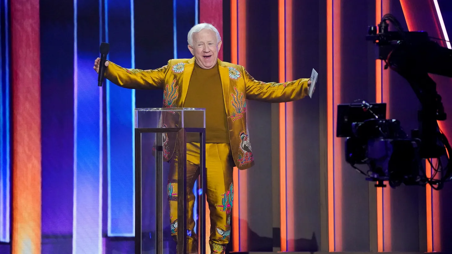 Leslie Jordan announces the winner of Duo Of The Year Dan + Shay at the 56th Academy of Country Music Awards (ACM) at the Grand Ole Opry in Nashville, Tennessee, U.S. April 18, 2021.