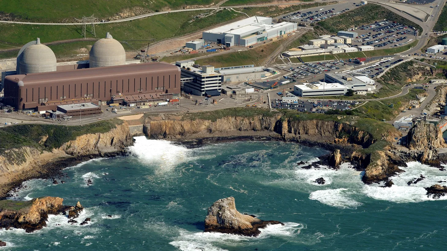 An aerial view shows the Diablo Canyon Nuclear Power Plant near San Luis Obispo, California, on March 17, 2011.